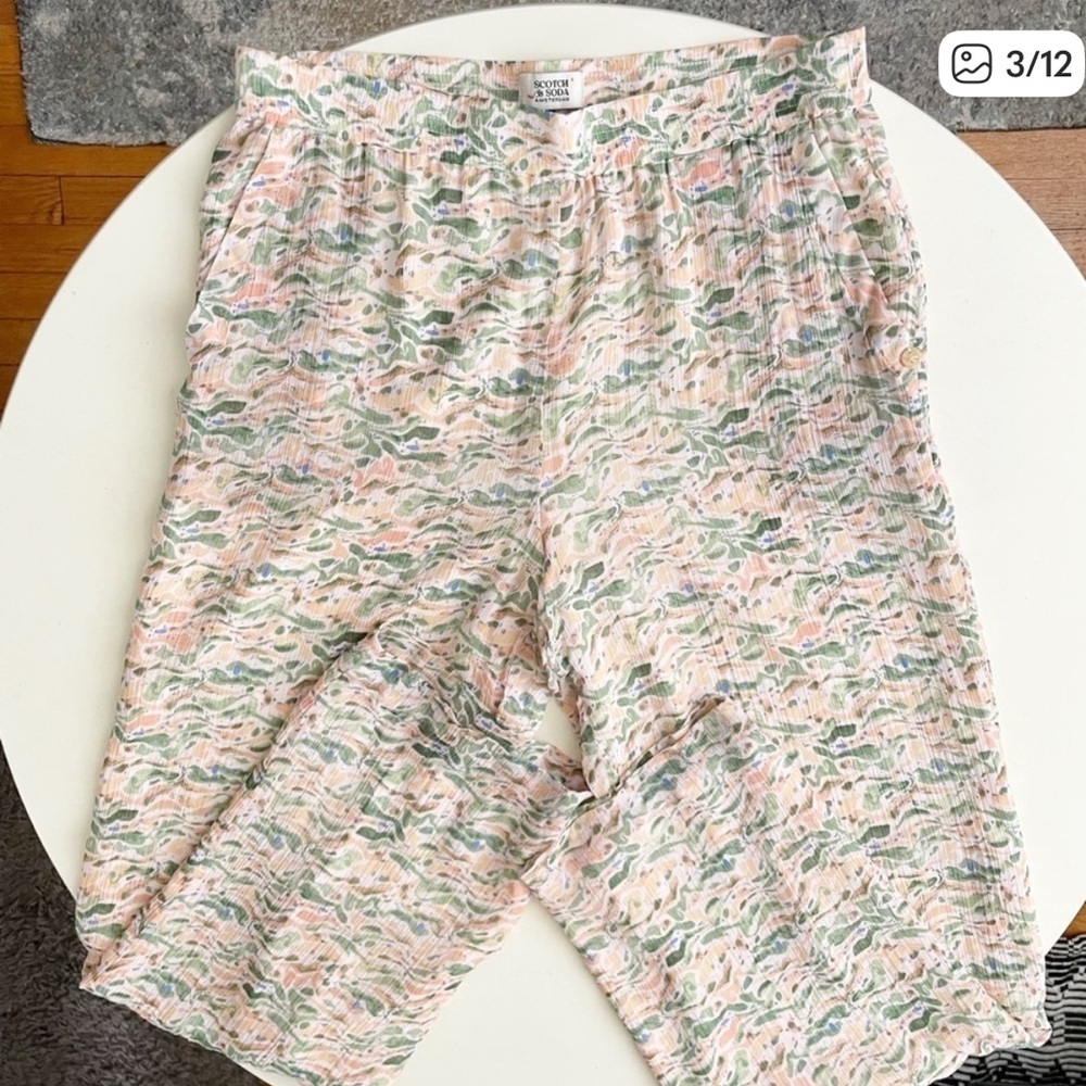 Scotch & Soda floral high rise lined flowy trouser style pants XS - Picture 5 of 10
